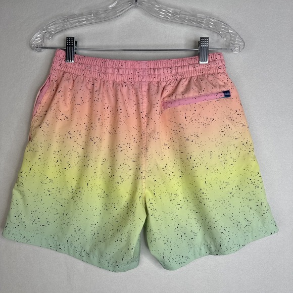 Chubbies Swim Trunks Medium Pink Green Ombre Print Shorts Mens - Picture 2 of 7